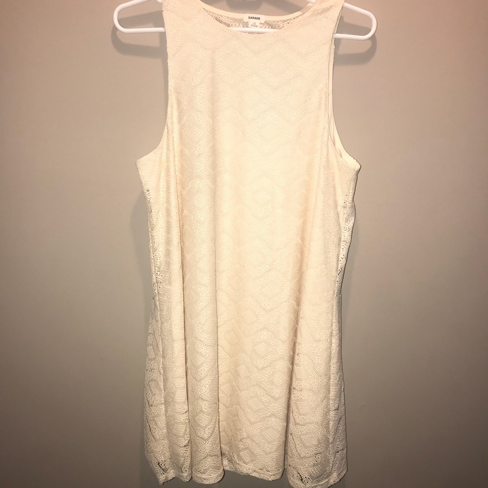 cream a-line style dress